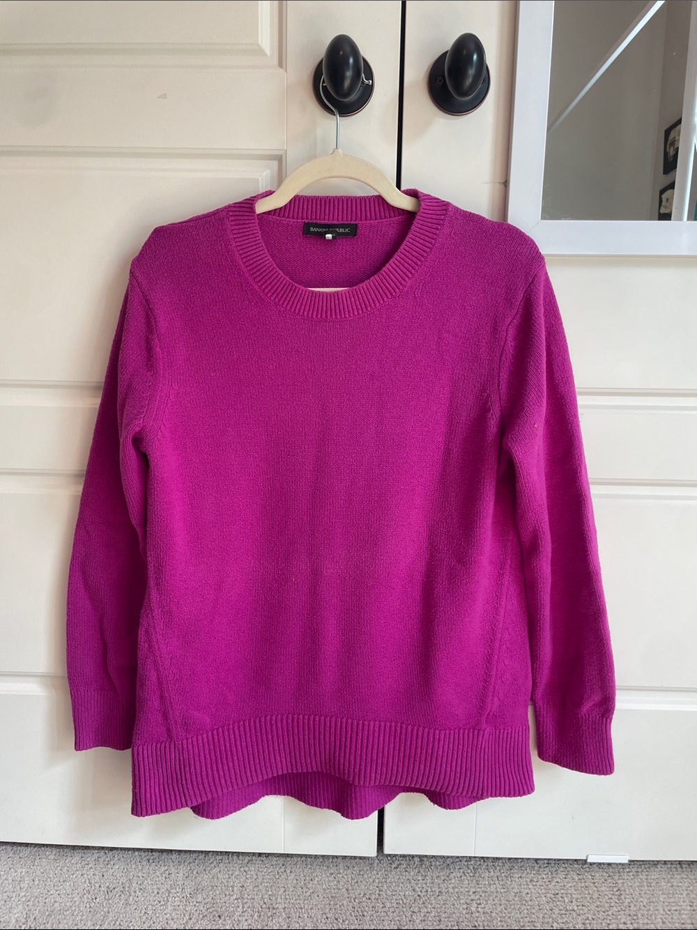Banana Republic Bright Fuchsia Crewneck Sweater